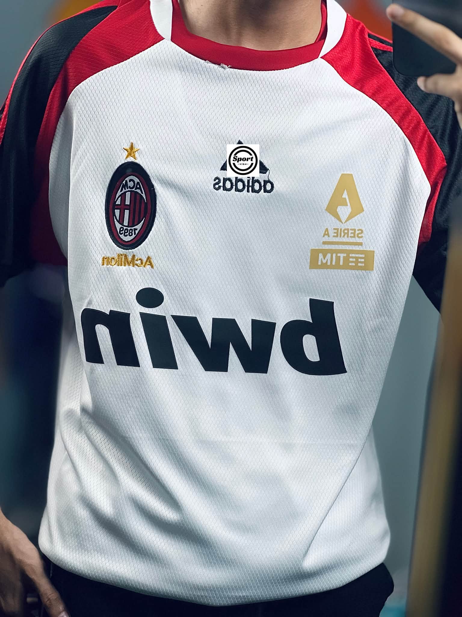 AC Milan White Retro Jersey - Bwin Edition